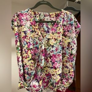 Never work womens multi colored blouse